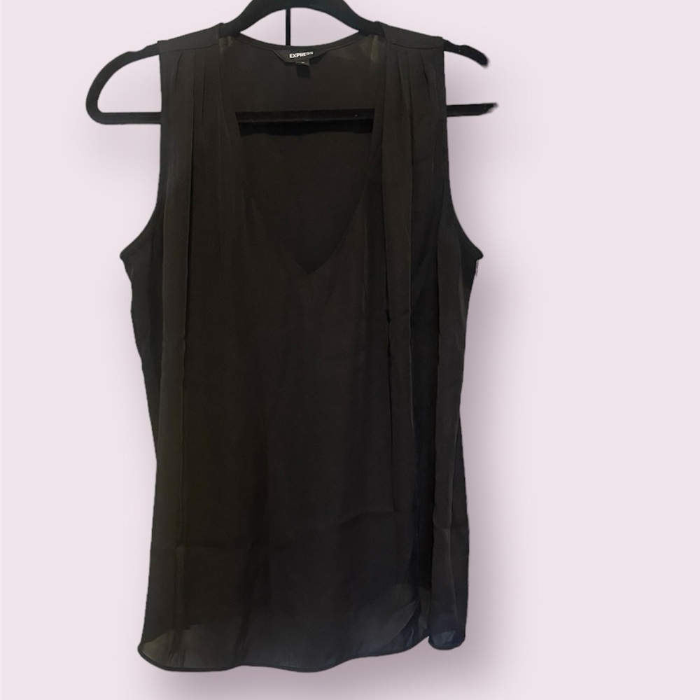 Express Black V-Neck Blouse